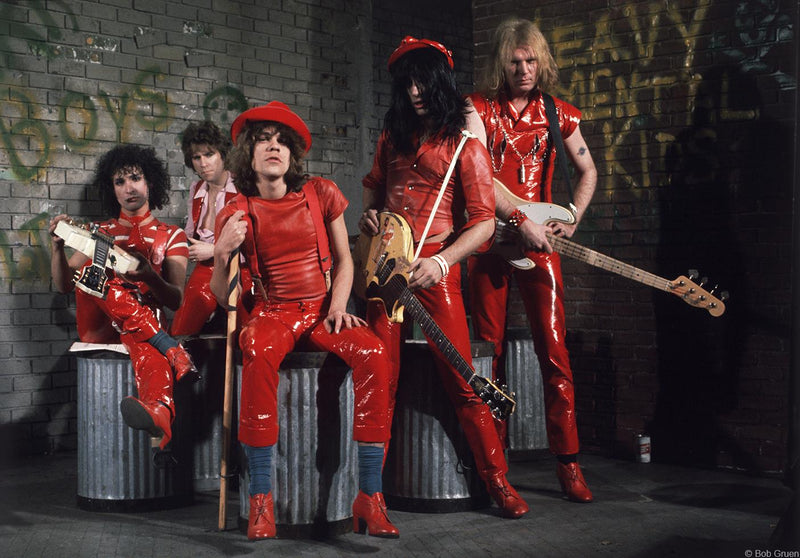 New York Dolls, New York City, 1975, photographed by Bob Gruen.