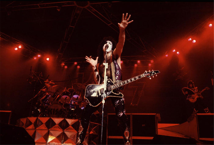 Paul Stanley, KISS, 1979, photographed by Patrick Harbron.