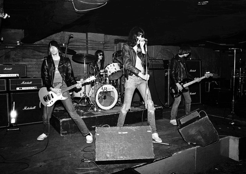 Ramones performing live, London 1978, photographed by Ian Dickson.