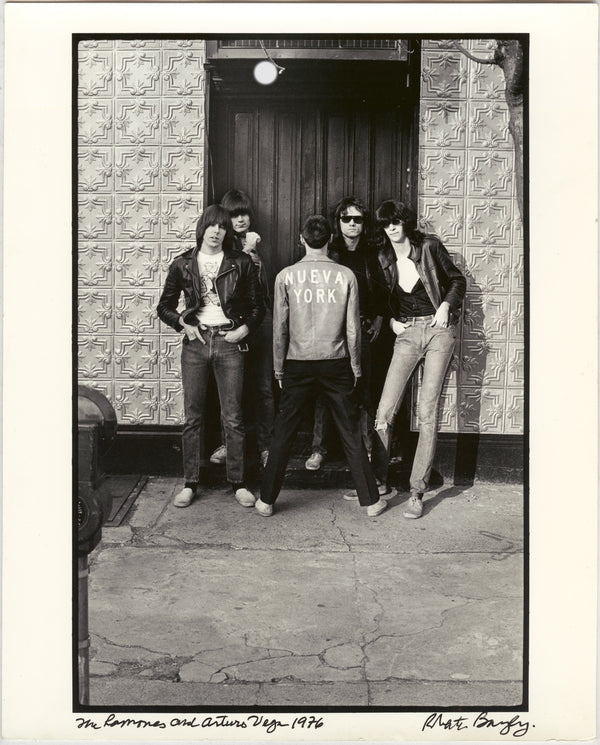 Ramones with Arturo Vega at 2nd St. NYC, 1976