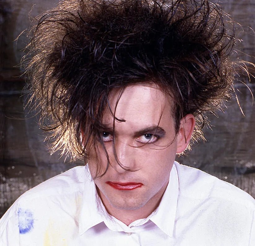 Robert Smith of The Cure, 1987, photographed by Mark Weiss.